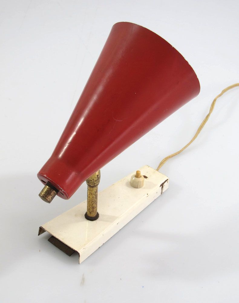 Vintage Rode Verstelbare Wandlamp Uit De Jaren Zestig photo Verlichting