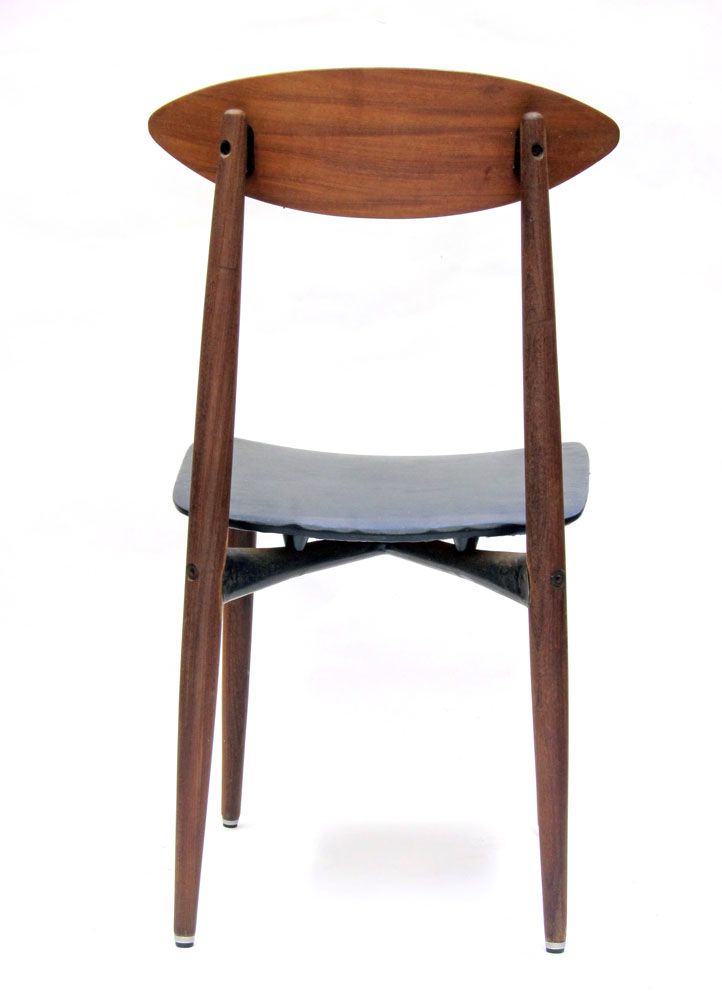 Scandinavische Houten Stoel Met Metaal, Jaren 1960 photo Meubels