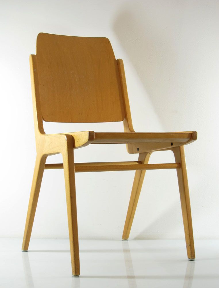 Franz Schuster, Wiesner Hager 1959 Vintage Plywood Chairs