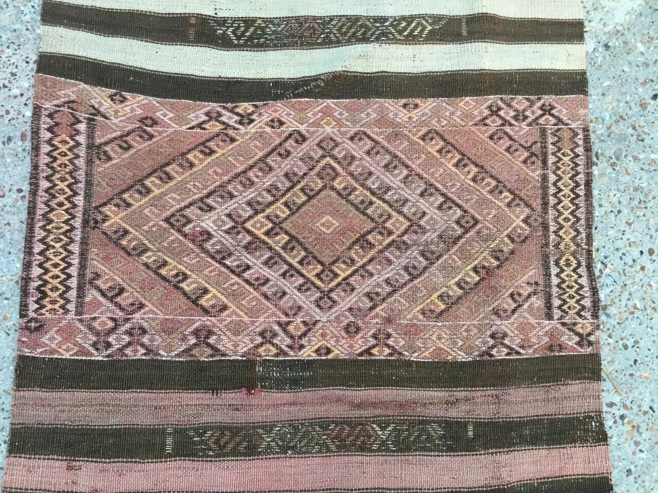 Old Turkish Narrow Kilim Runner 450x88cm, Shabby Chic, Vintage Decor Kelim Rug photo vintage