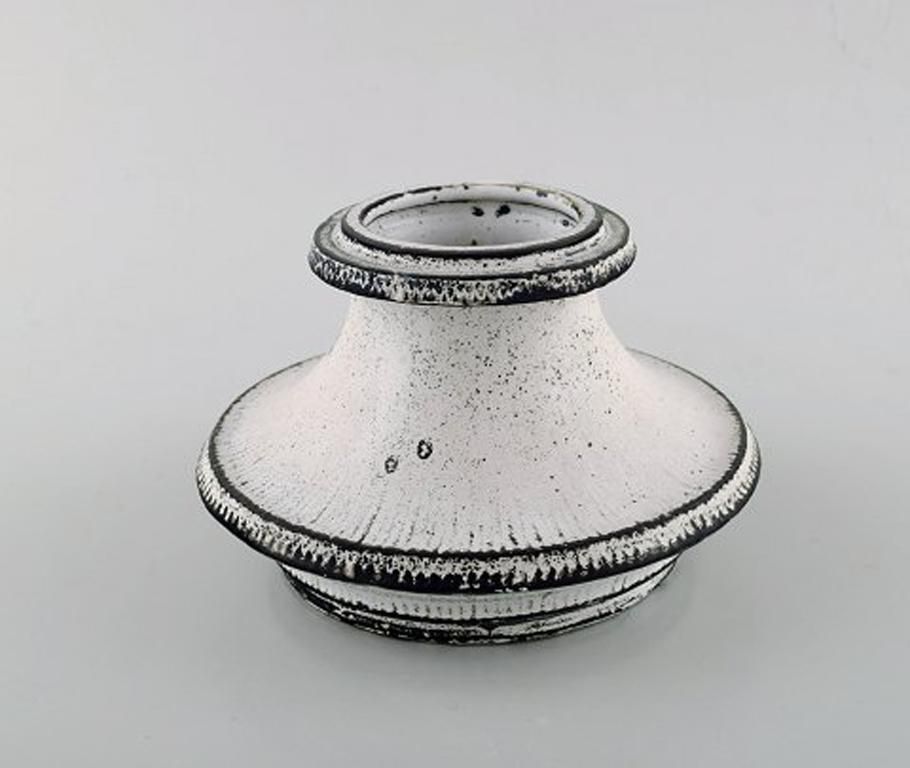 Svend Hammershøi For Kähler, Denmark, Large Candleholder In Glazed Stoneware photo furniture