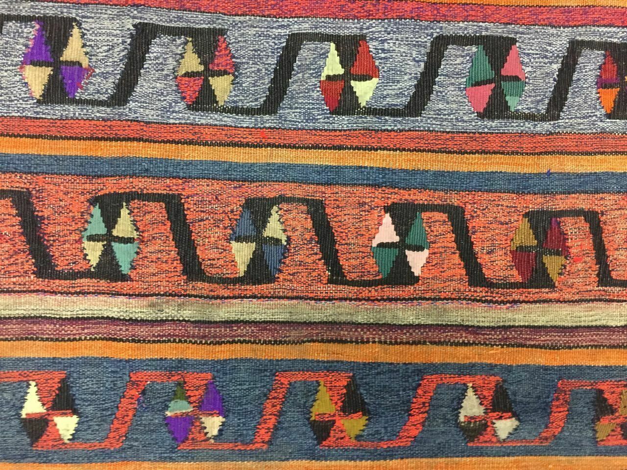Tribal Turkish Kilim Rug Runner 180x82cm Shabby Vintage Old Kelim Rug photo buy