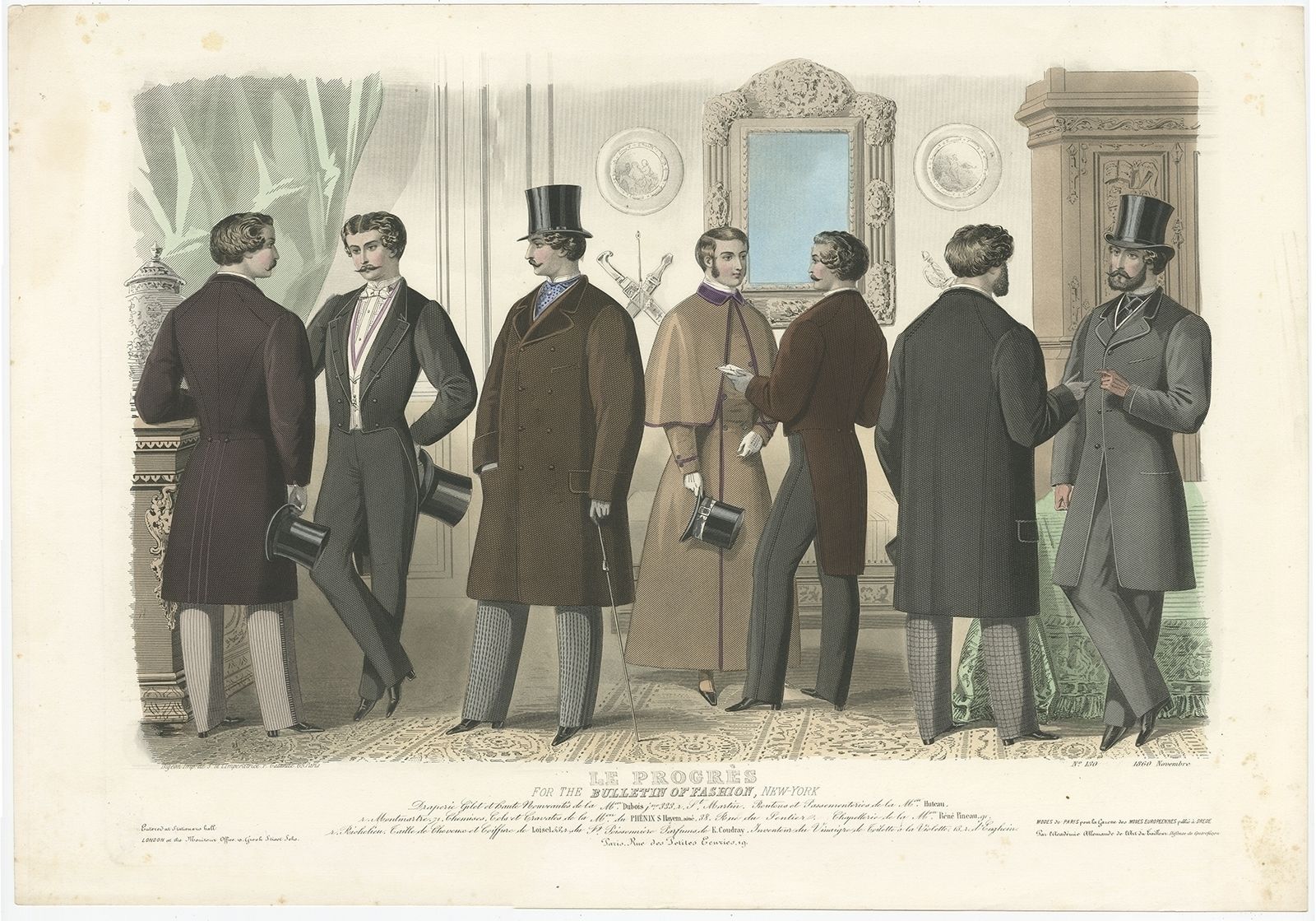 No. 130 Antique Fashion Print (1860)