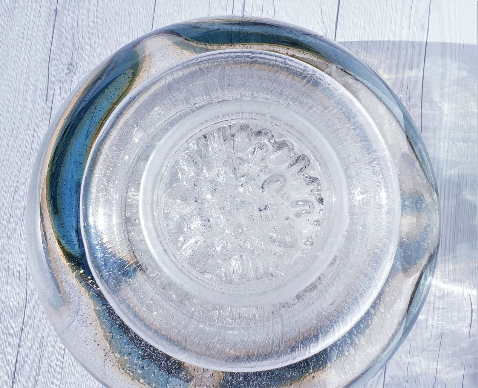 photo furniture Murano Mazzega Mid Century Pulegoso Glass, Sculptural Layered Pendant Ceiling Light | 1960s   70s
