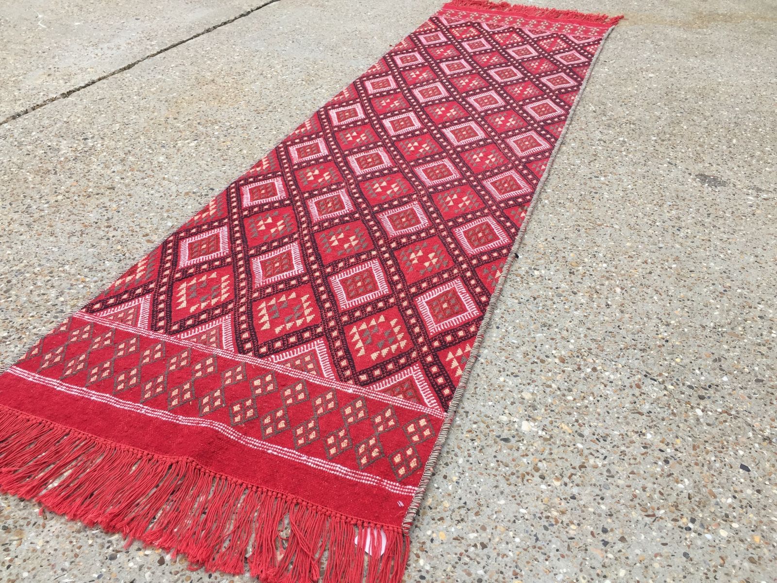 Narrow Kilim Runner Old Tunisian 271x71cm Chic Vintage Country Home Decor Kelim photo buy