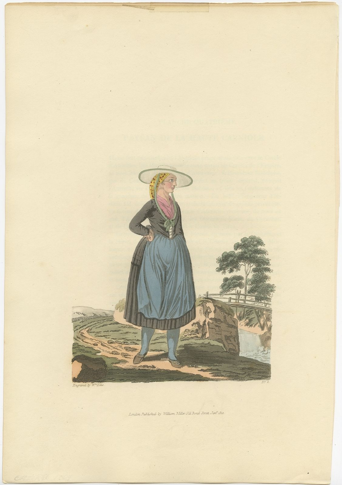 Antique Print Of A Peasant Of Upper Carniola By Miller (1804)