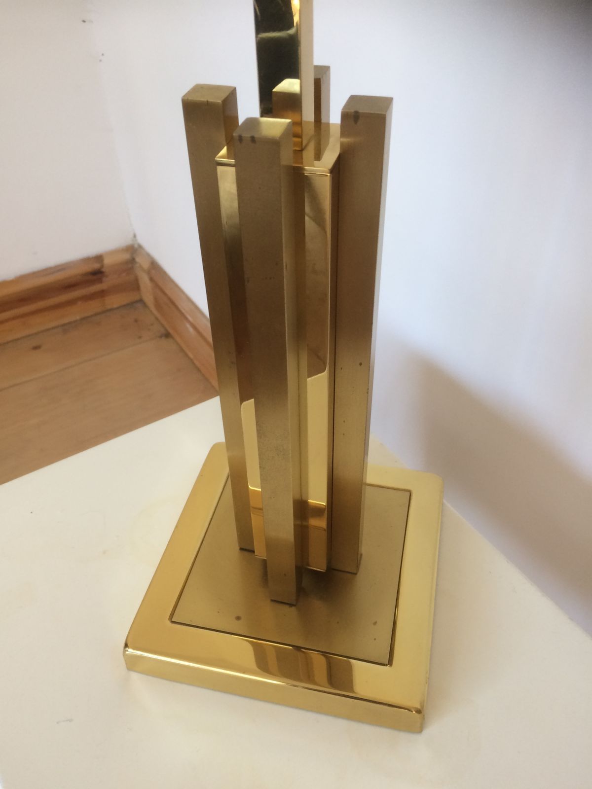 Lighting Vintage Brass Table Lamp From Herda Netherlands, 1970s In The Style Of Willy Rizzo photo