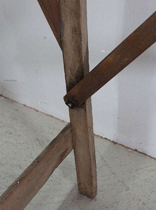 Garden Furniture Foldable Beech Work Stool   1940s photo