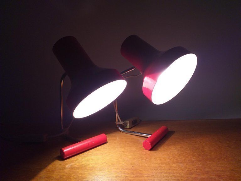 413.0 Pair Of Mid Century Table Lamps Napako, Josef Hurka, 1970s. photo