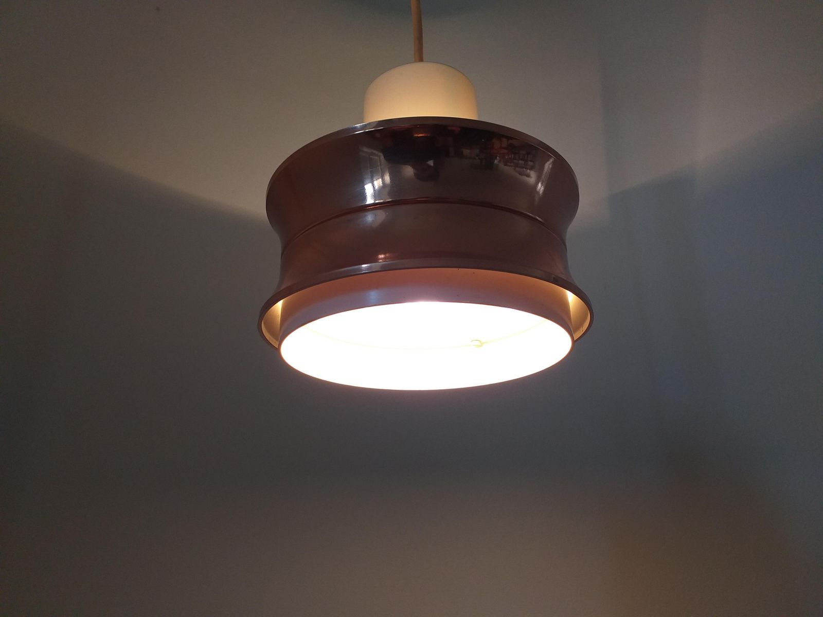 Midcentury Pendant In Style Of Jo Hammerborg, Denmark, 1970s photo Lighting