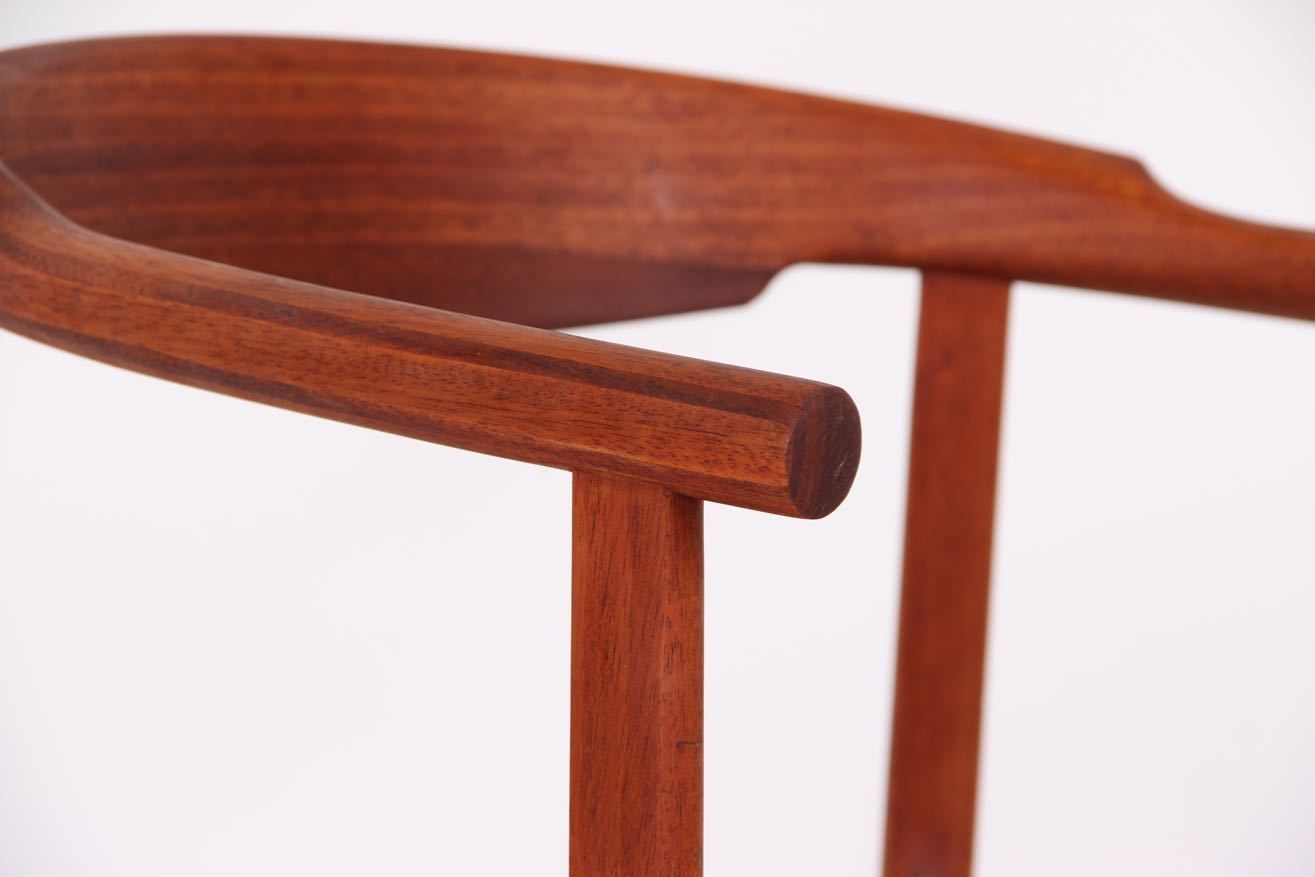 Armchair, Pp208, By Hans J. Wegner, Pp Møbler Denmark. Mahogany And Black Leather. photo furniture