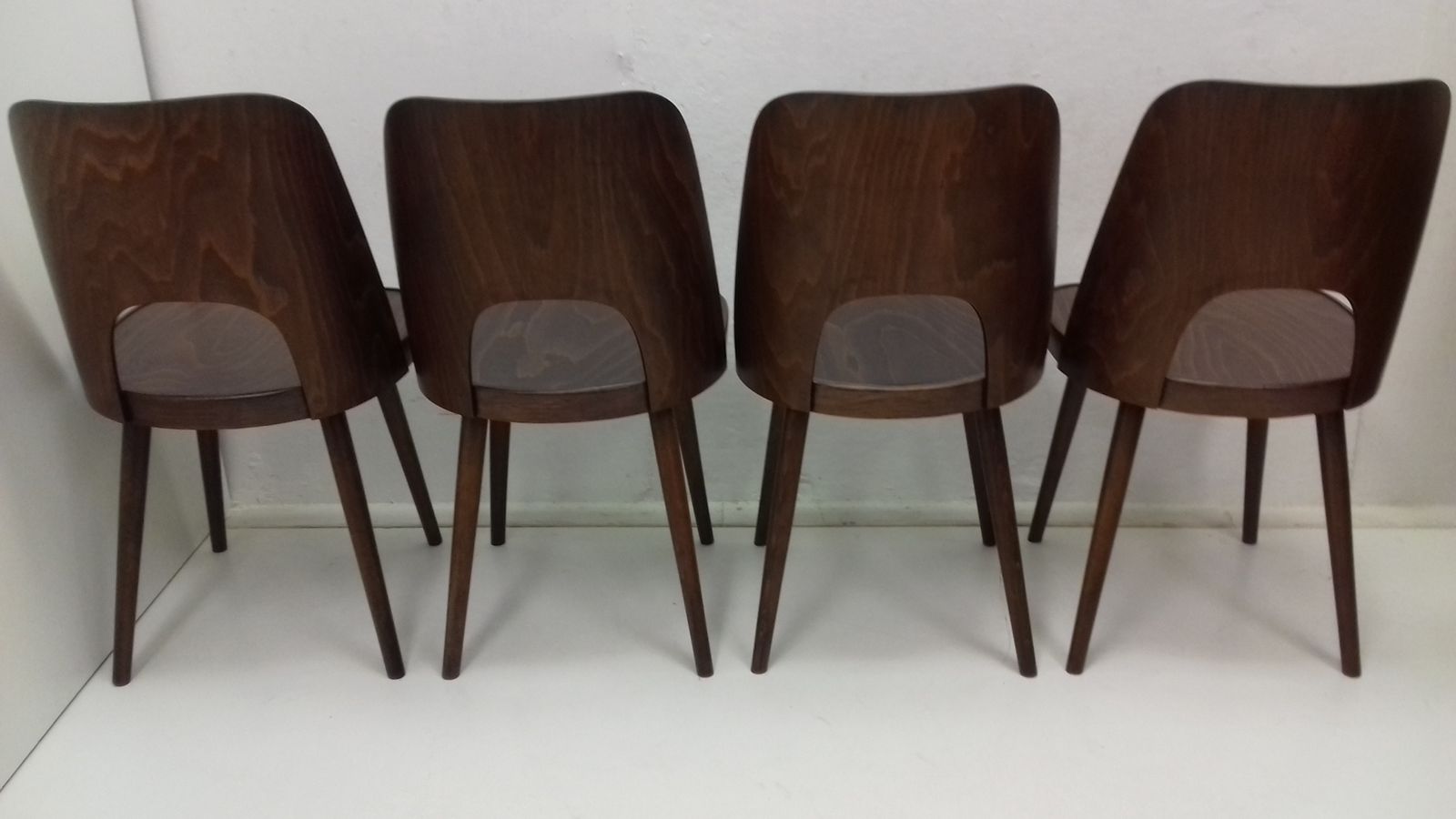 Set Of Four Wooden Chairs Designed By Oswald Haerdtl, 1950´S photo for sale