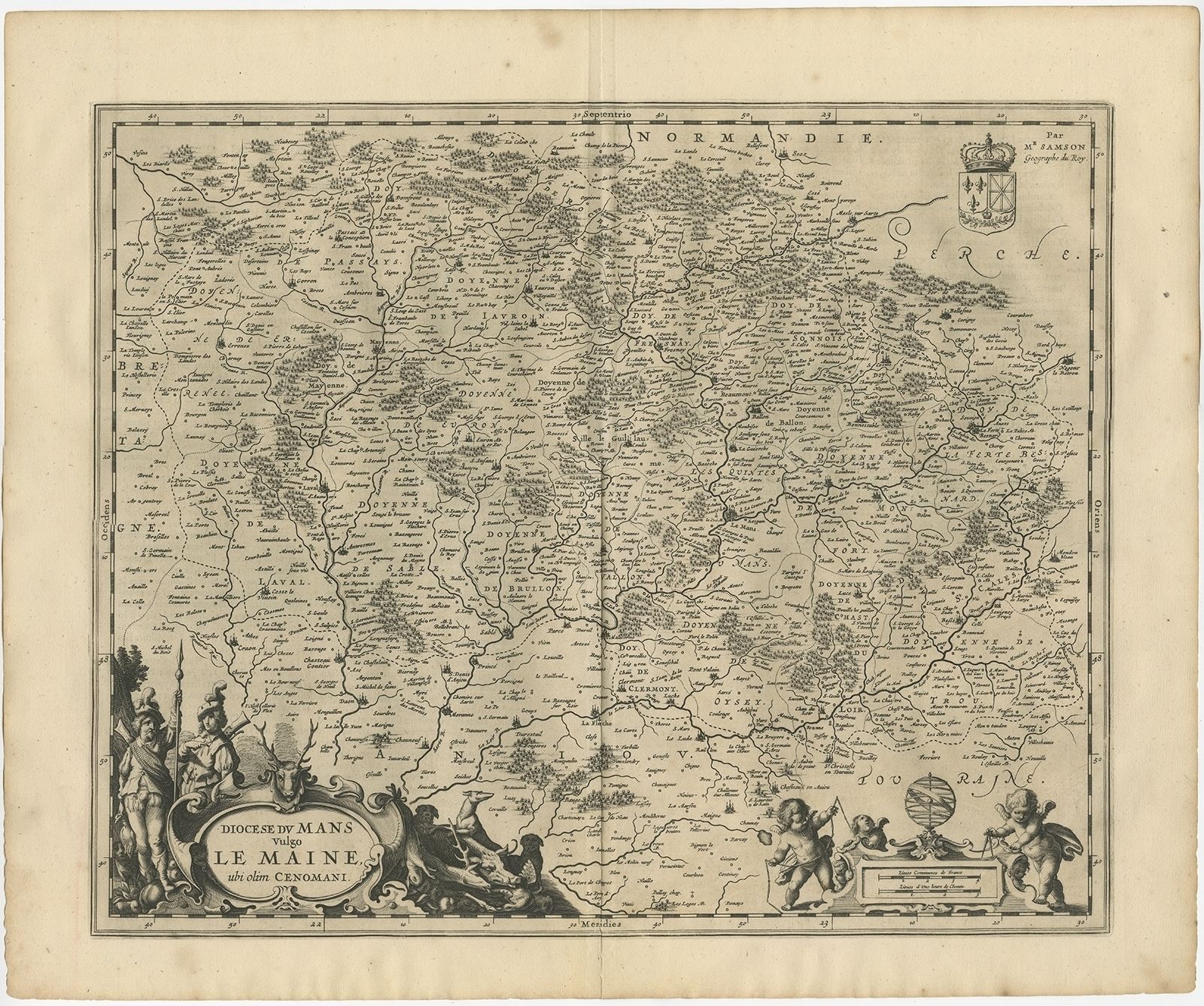 Antique Map Of The Maine Region By Janssonius (1657)