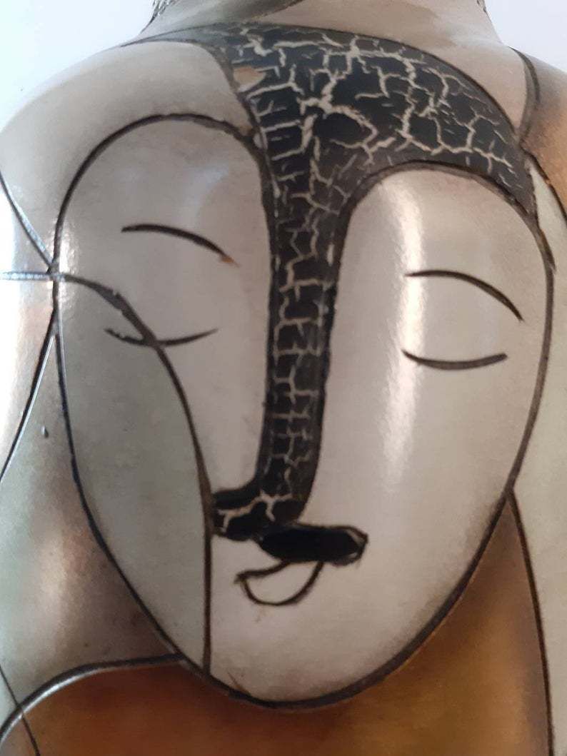 photo furniture Modernist Ceramic Vase 1970s, Roger Capron Controversial Attribution