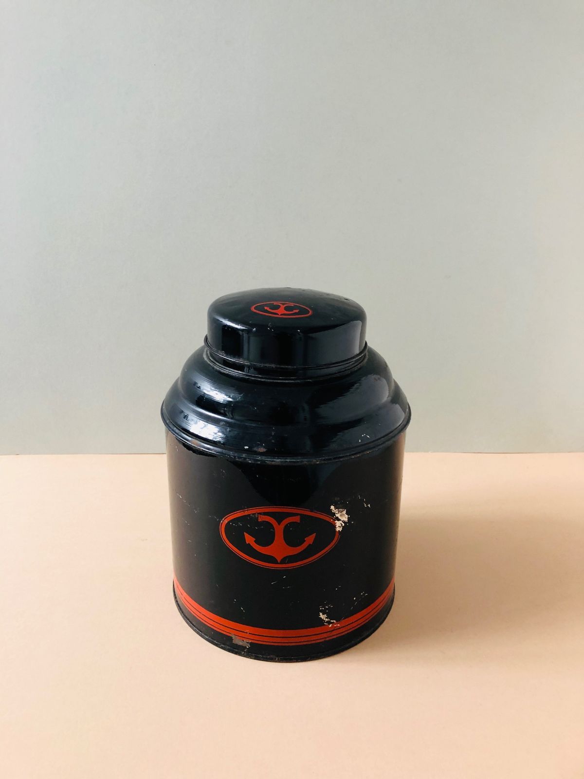 Vintage Black Tea Tin / Refill Container photo buy