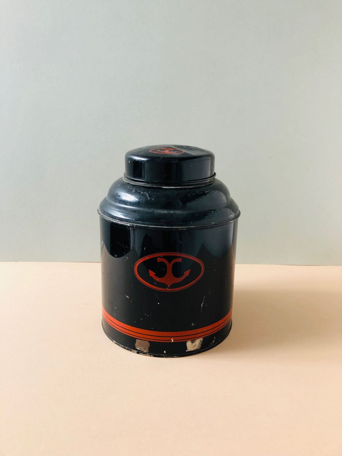 Vintage Black Tea Tin / Refill Container photo vintage
