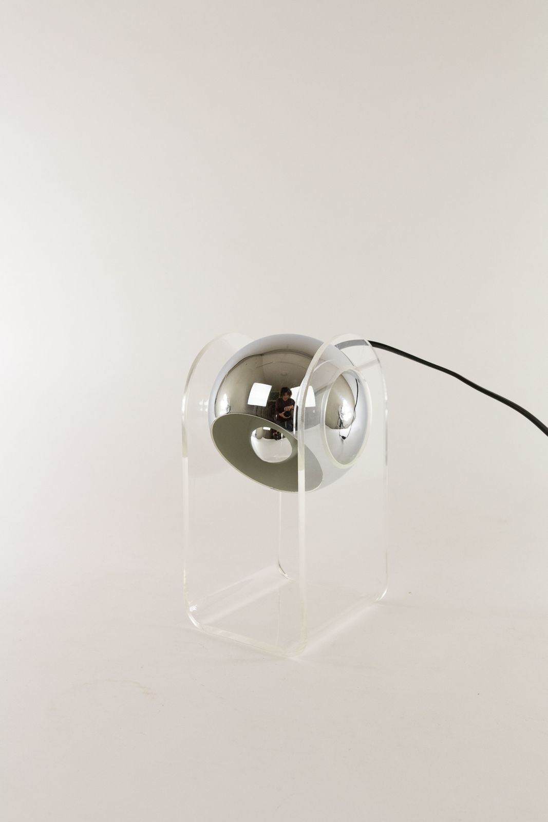 Perspex With Chrome Sphere Table Lamp Sensorette By Insta Gmbh photo vinterior