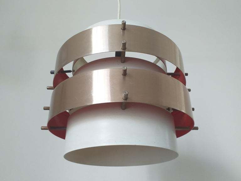 photo vinterior Mid Century Pendant In Style Of Jo Hammerborg, Denmark, 1970s.