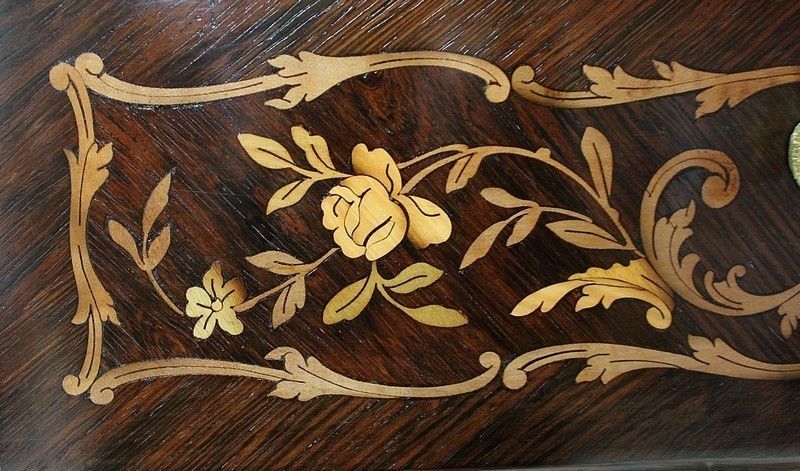 4253.9 Inlaid Small Secretary, Rosewood, Louis XIV Style, Napoleon III Nineteenth photo