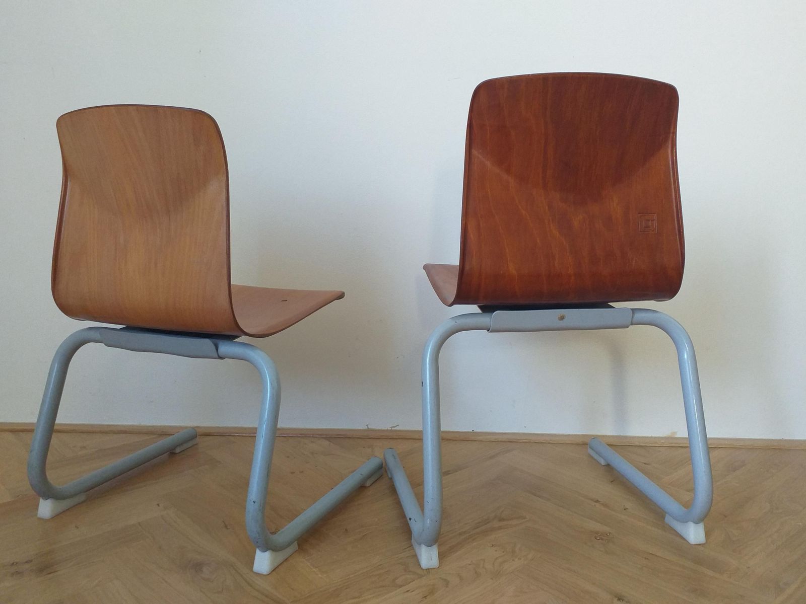 Pair Of Midcentury Children / School Chairs Pagholz, Elmar Flötotto, 1980s photo buy