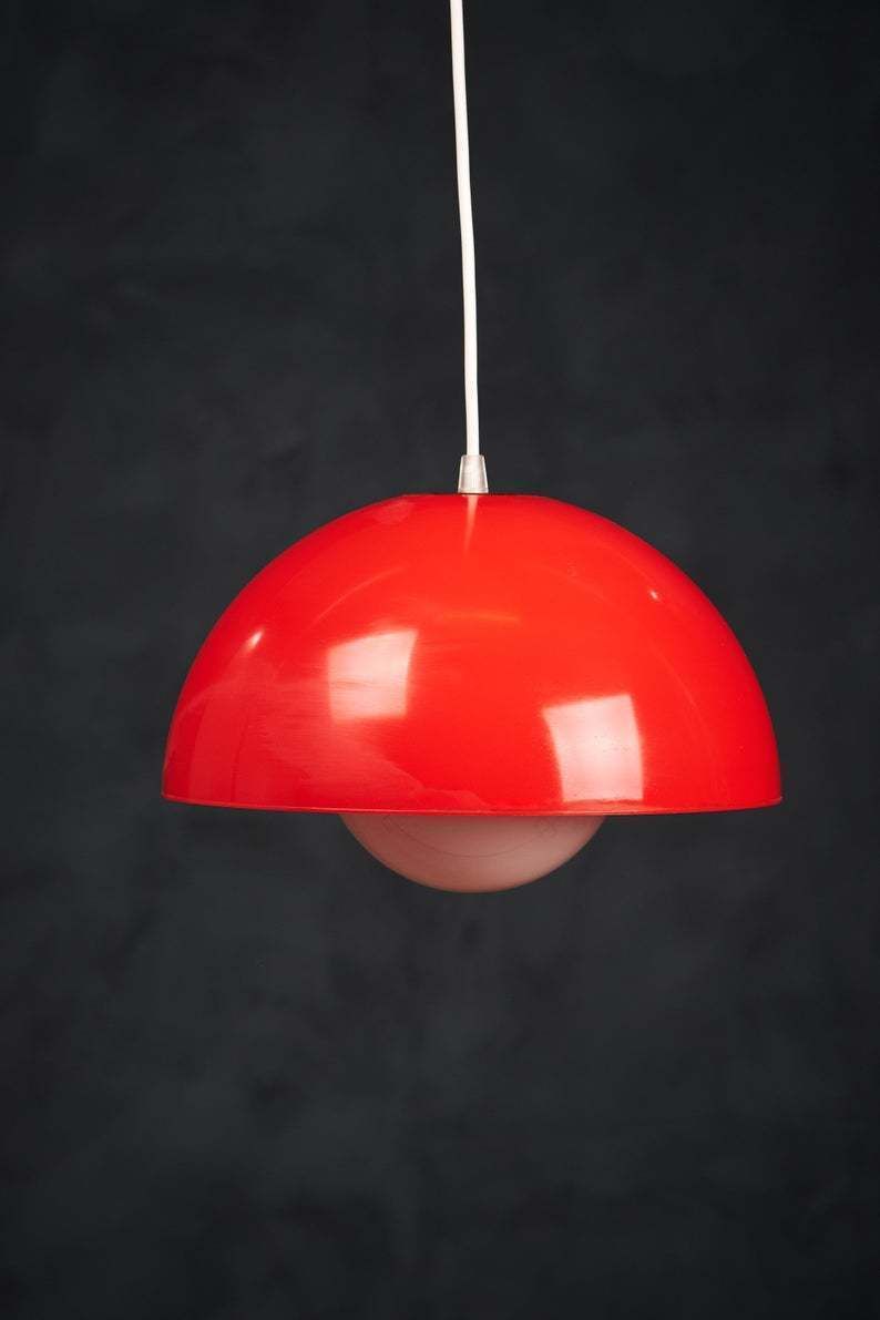 Pendant Lamp Reminiscent Verner Panton, Danish Design, 1960s photo for sale