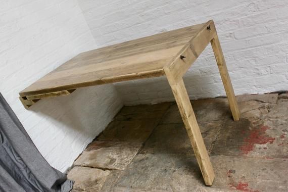 Holdsworth Industrial Style Reclaimed Wood Picture Frame Which Converts Into A Drop Down Dining Table For Space Challenged Apartments photo furniture