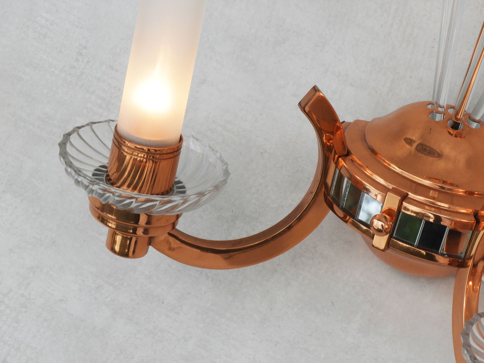 Paar Franse Art Deco Wandlampen, Toegeschreven Aan Petitot photo 995.0