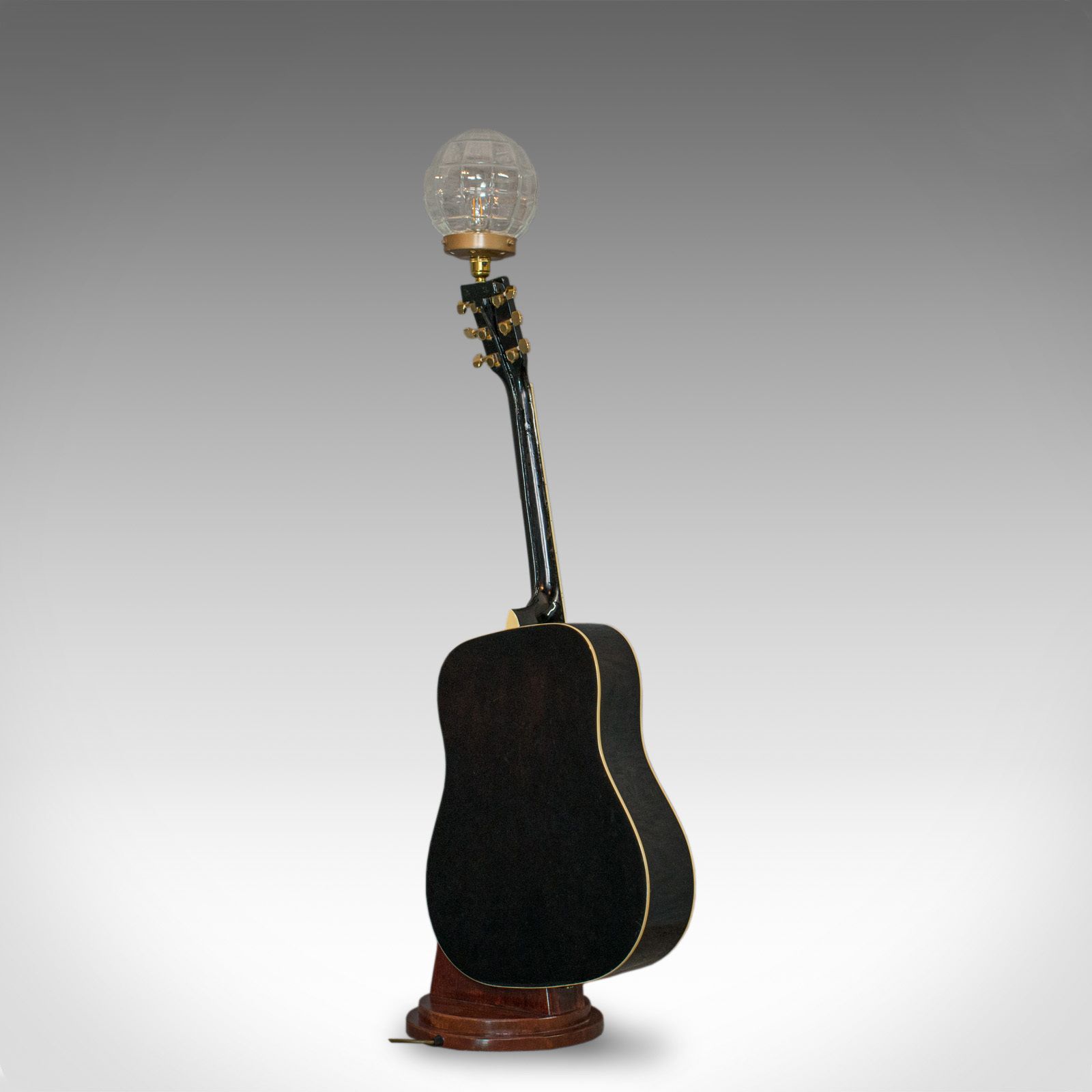 Vintage, Acoustic Guitar Lamp, English, Bespoke, Handcrafted, Jim Deacon, Glass photo 695.0