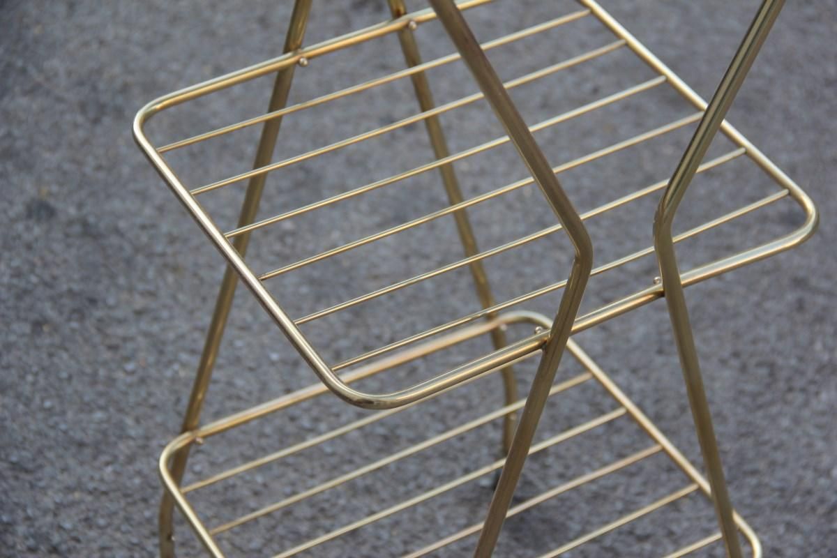 Black And Gold Brass Midcentury French Selve Gueridon Style Mathieu Matégot photo 1080.0