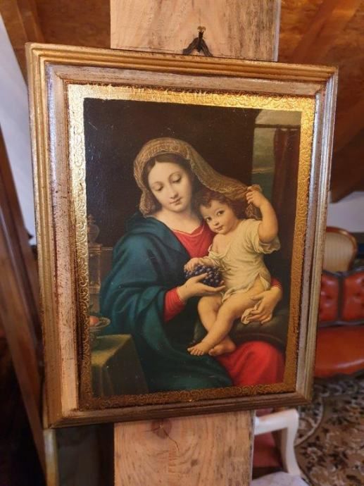 Wooden Fresco With Religious Motifs, Mother With Child