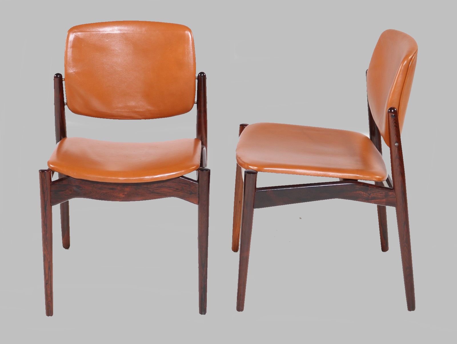 Set Of Five Erik Buch Refinished Dining Chairs In Rosewood, Inc. Reupholstery photo 5500.0
