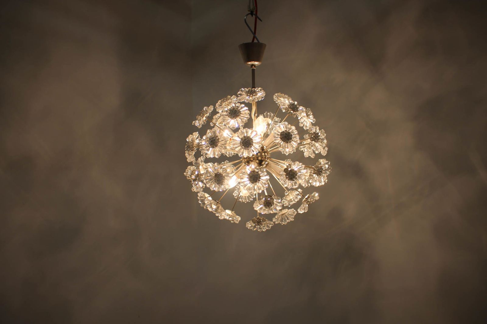 Lighting Dandelion Chandelier By Preciosa, 1970s photo