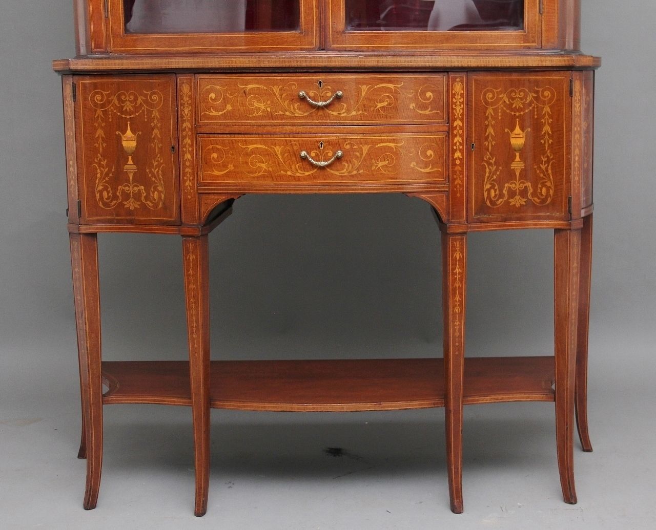 19th Century Inlaid Mahogany Display Cabinet photo 4950.0