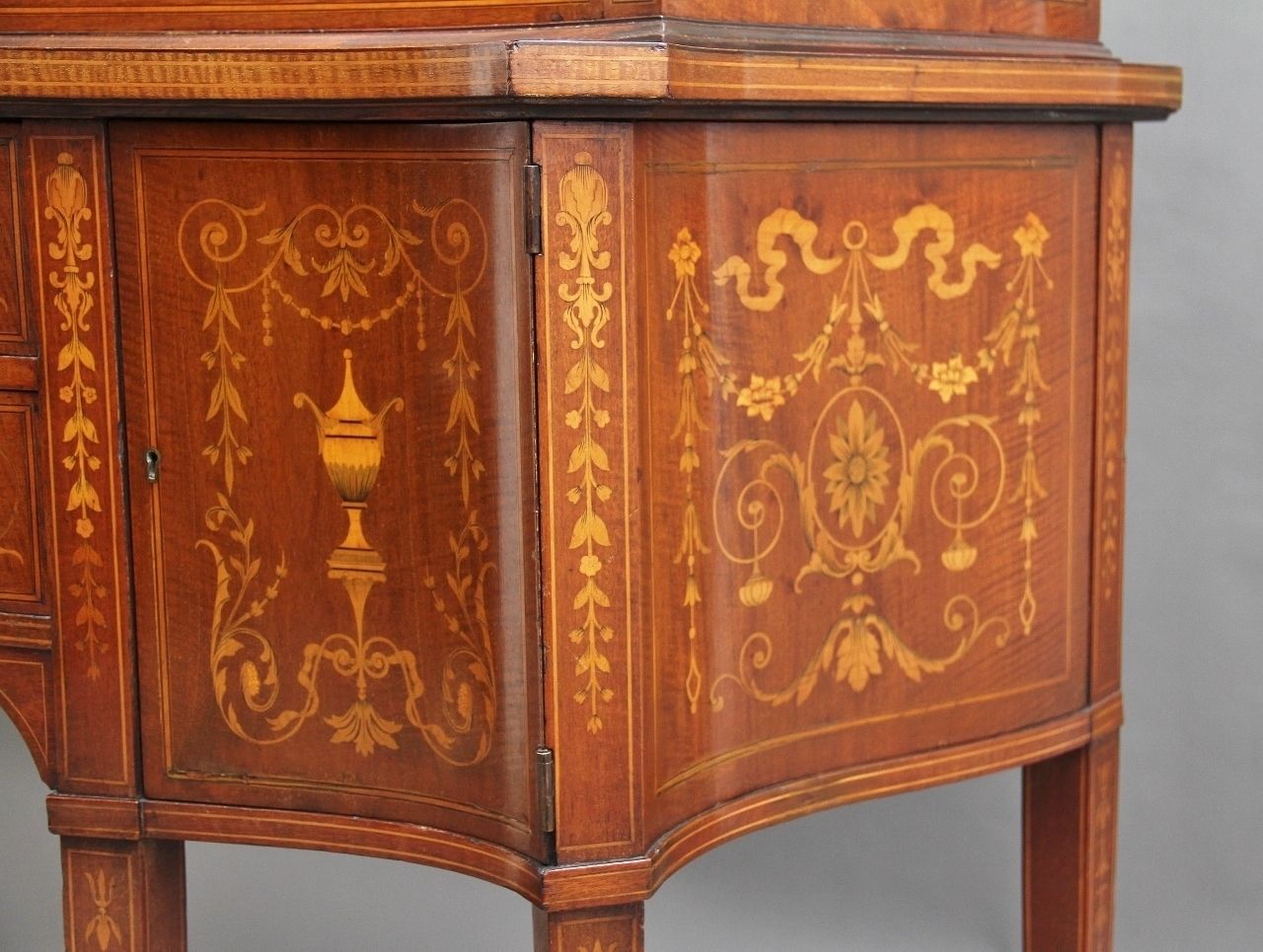 photo buy 19th Century Inlaid Mahogany Display Cabinet
