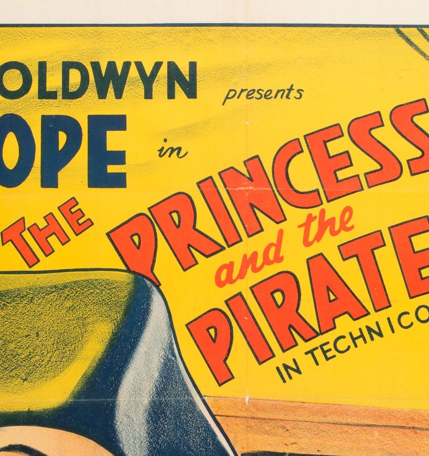 The Princess And The Pirate Original Vintage Film Movie Cinema Poster 1944 Rare Uk Quad Bob Hope photo vinterior