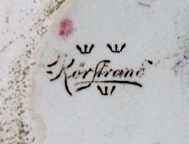 Rörstrand, Sweden, Early Vase With Narrow Neck In Glazed Faience, Circa 1900 photo vinterior