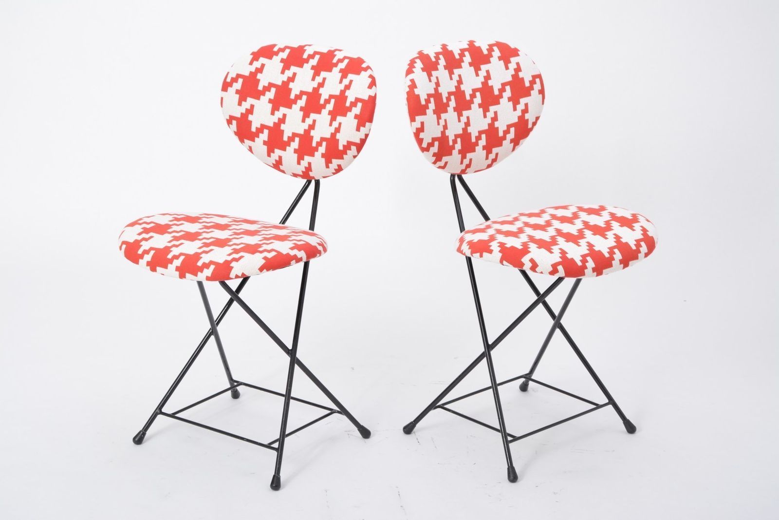 Pair Of Mid Century Modern Dutch Model F & T Dining Chair By Rob Parry, 1950s