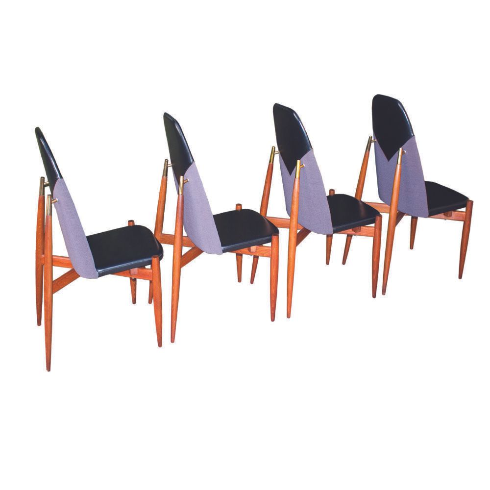 Rare Dining Chairs By Miroslav Navratil, Made In Former Czechoslovakia, 1960s, Set Of 4 photo Furniture