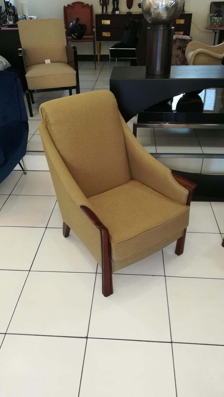 Pair Of Art Deco Armchairs In The Style Of Pierre Chareau, Circa 1930 photo furniture