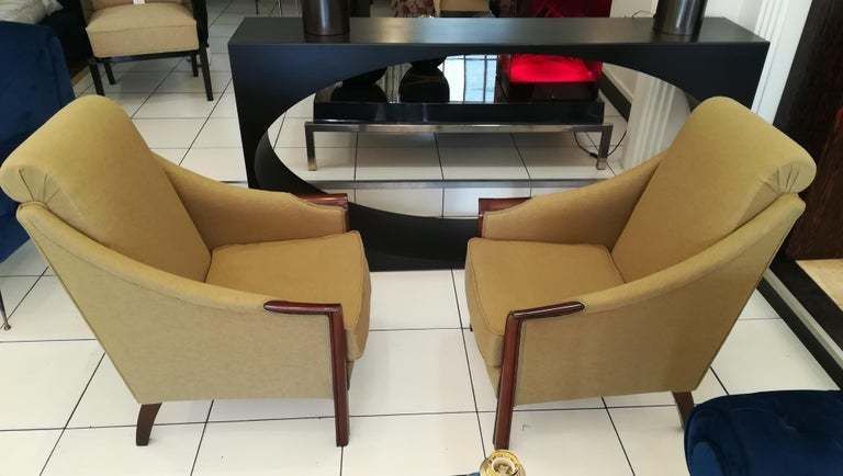 Pair Of Art Deco Armchairs In The Style Of Pierre Chareau, Circa 1930 photo vintage