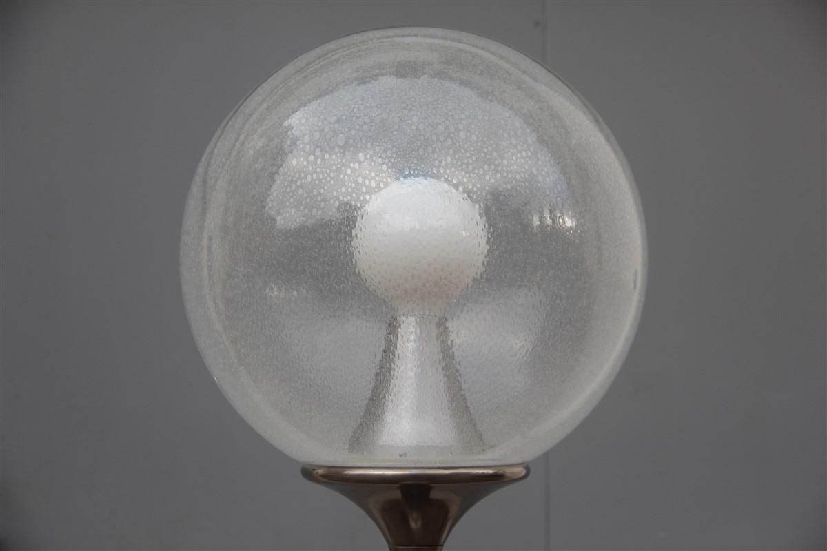 Brushed Steel Carlo Nason For Mazzega Italian Design Pop Art Pulegoso Glass photo Lighting