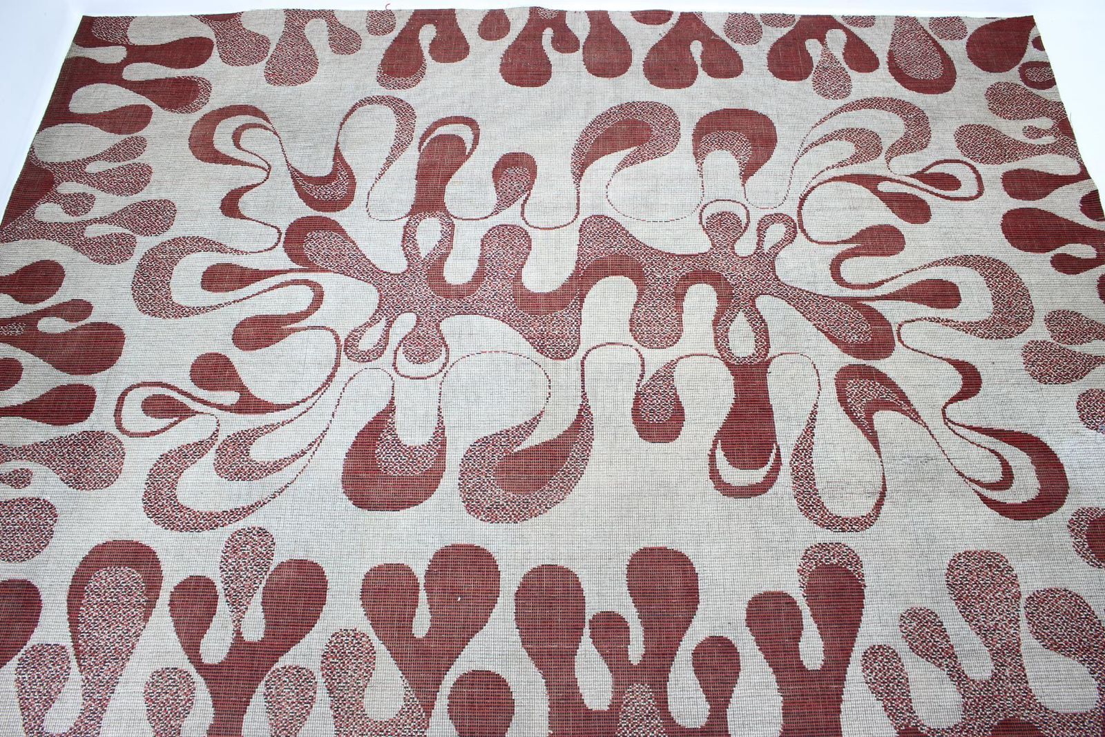 Abstract Organic Modernist Design Carpet / Rug   1960s photo for sale