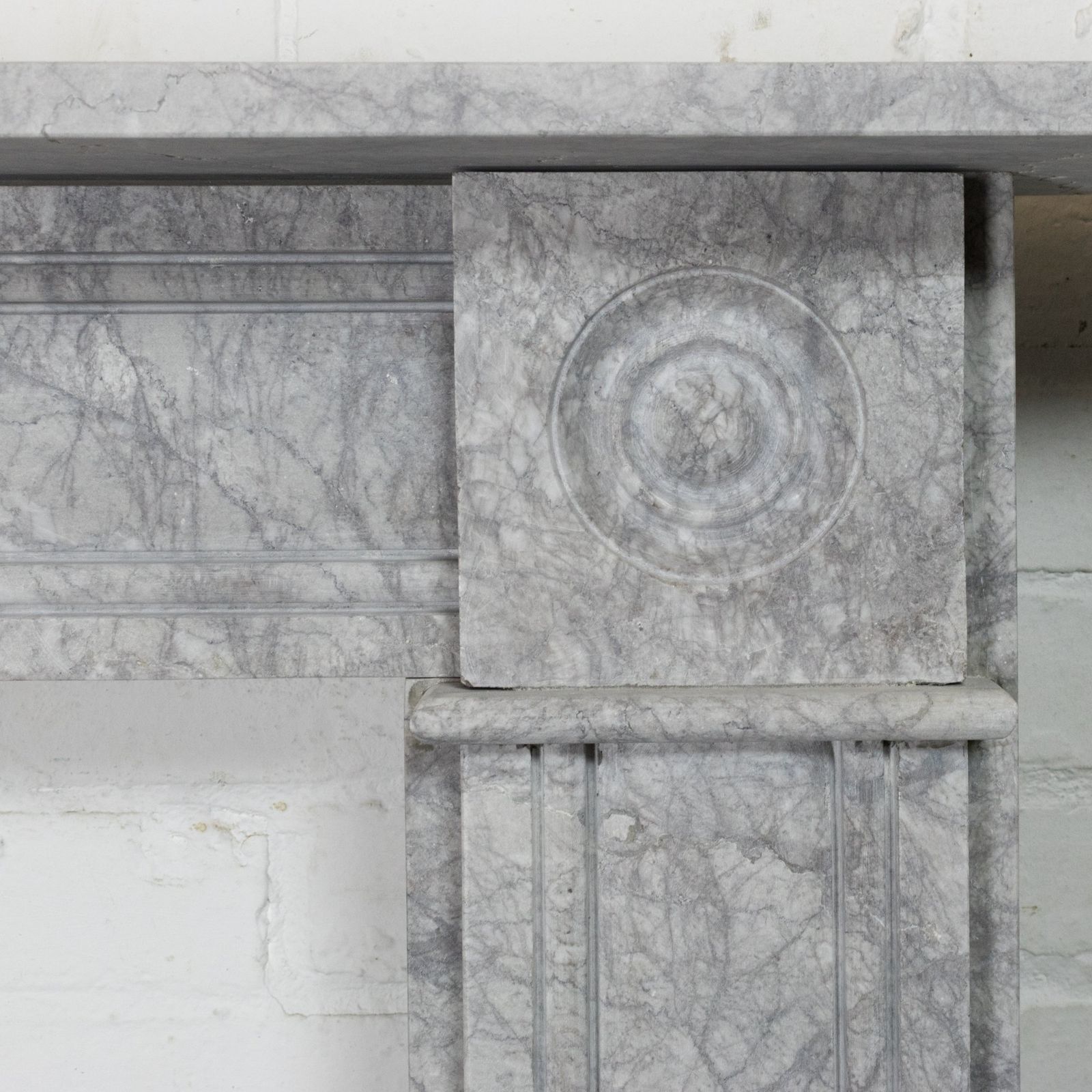 Georgian Style Bullseye Grey Marble Fireplace Surround photo furniture