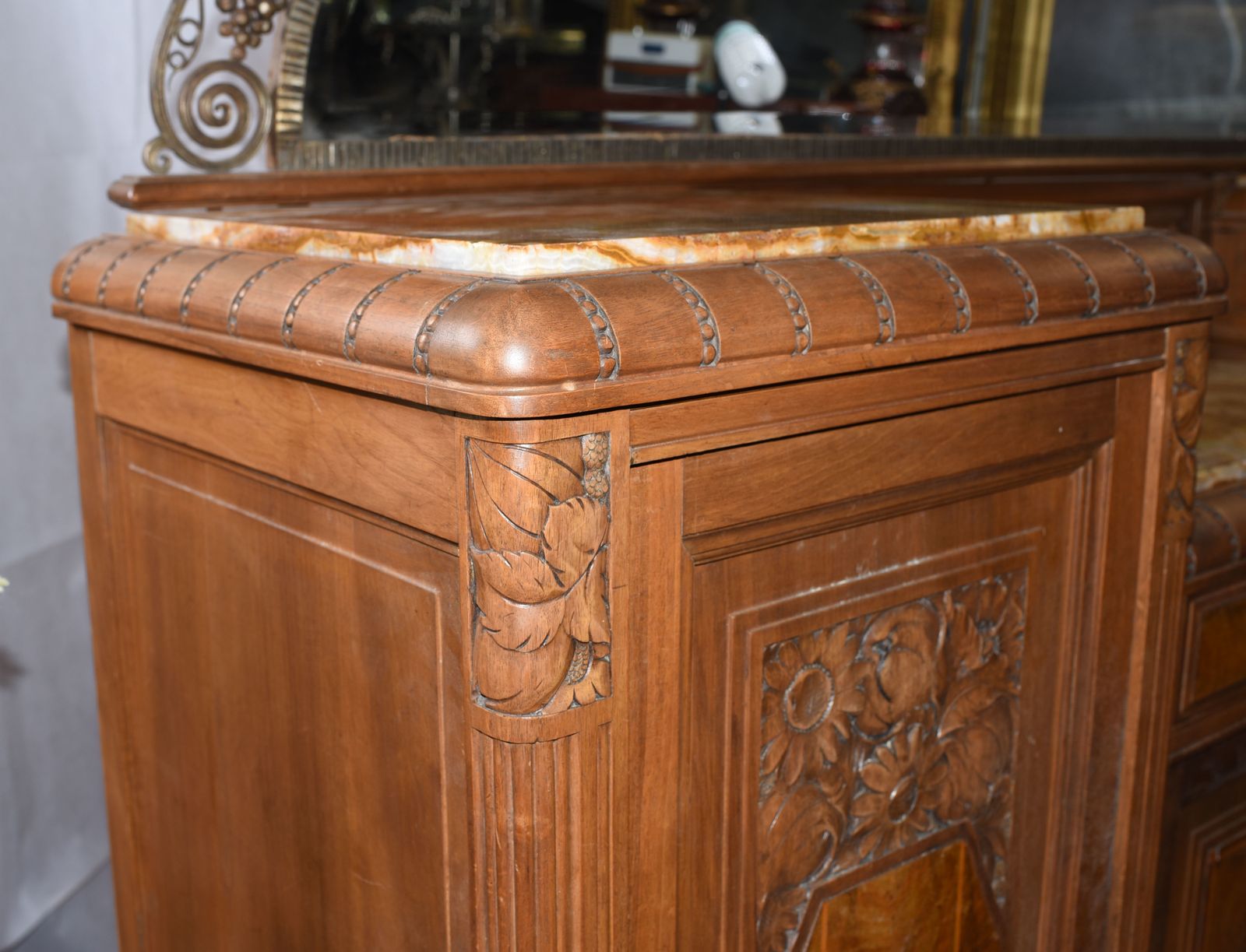 Arts And Craft Cabinet Dresser Server   Antique Walnut Circa 1885 photo for sale