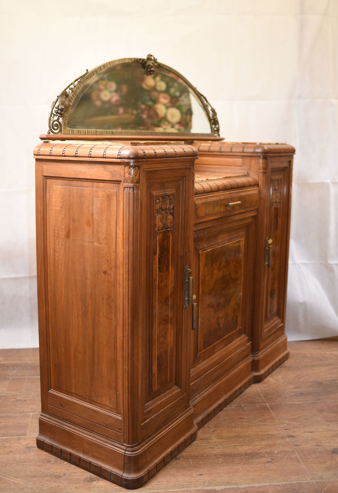 Furniture Arts And Craft Cabinet Dresser Server   Antique Walnut Circa 1885 photo