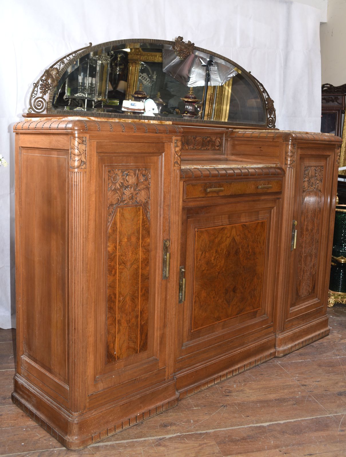 photo vintage Arts And Craft Cabinet Dresser Server   Antique Walnut Circa 1885