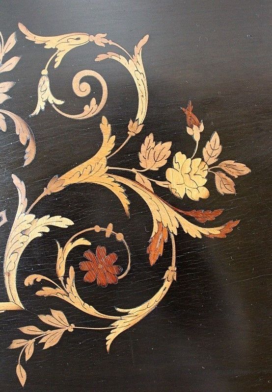 photo furniture Small Inlaid Folding Table, Napoleon III Period  Xi Xth