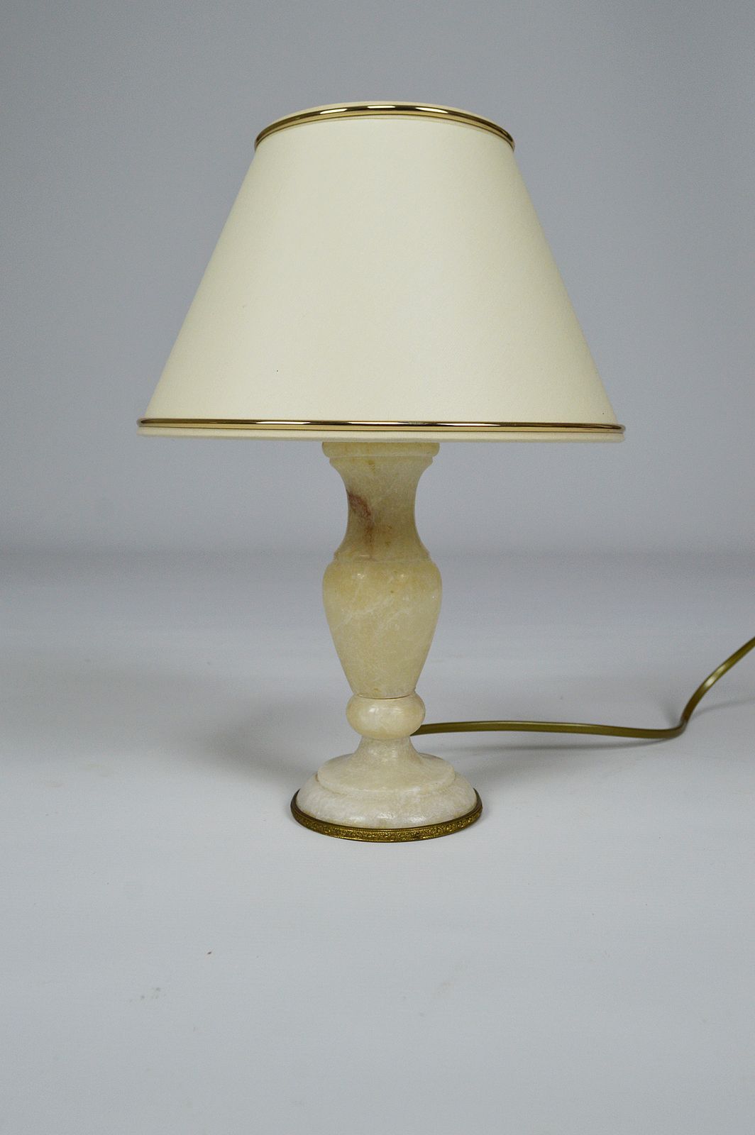 Small Neoclassical Revival White Marble Table Lamp, Italy, Circa 1920 photo furniture