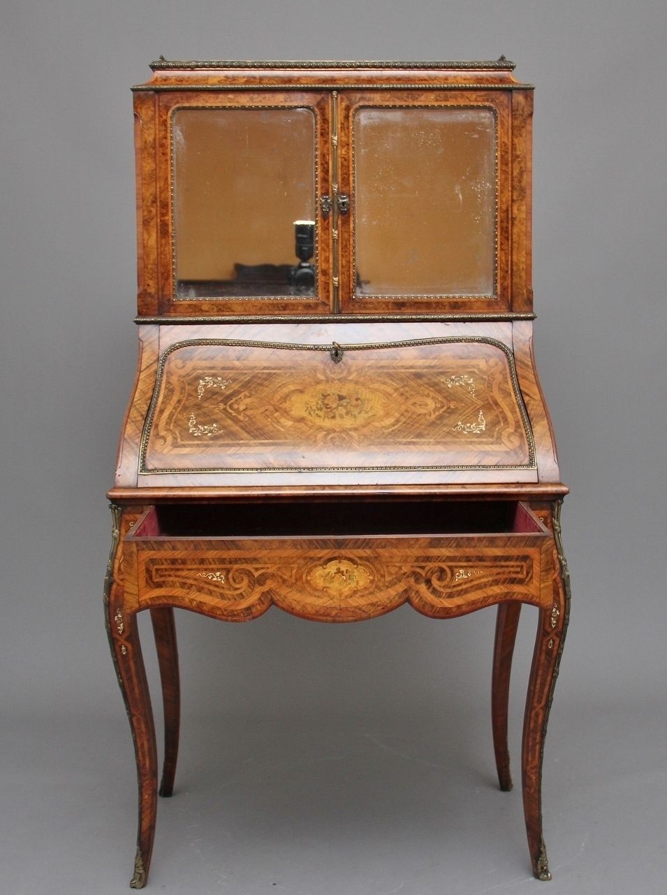Furniture 19th Century Walnut And Kingwood Bureau De Dame photo