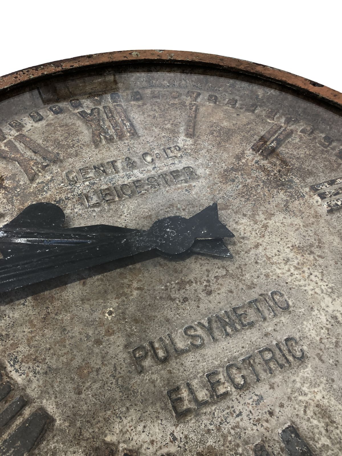 Large Cast Iron Gents Gent Of Leicester Railway Station Industrial Factory Clock photo for sale